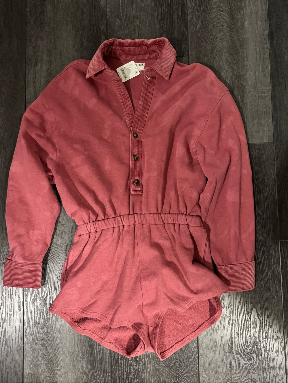 Free People Women's Red and Burgundy Playsuit-romper